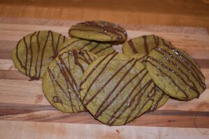 Brown Butter Matcha Raspberry Cookies by Tiffany Chien